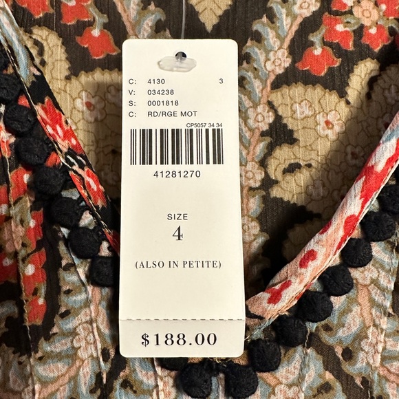 Ranna Gill Size 4 Boho Dress NWT - Picture 3 of 4